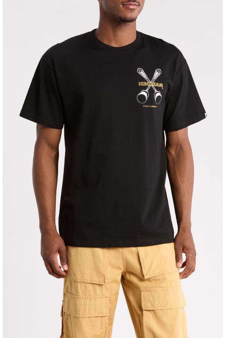Spoons Cotton Jersey Graphic T-Shirt, Main, color, BLACK