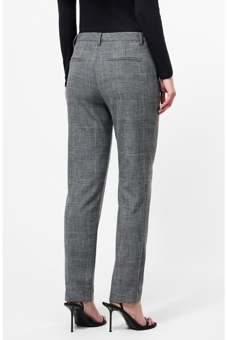 Glen Plaid Slim Crop Pants, Alternate, color, CHARCOAL