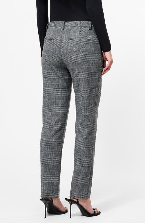 French Connection Glen Plaid Slim Crop Pants In Gray