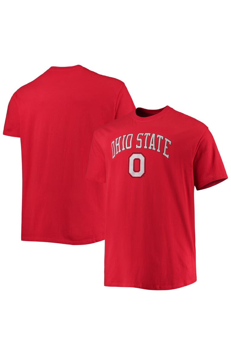 Champion Men's Champion Scarlet Ohio State Buckeyes Big & Tall Arch Over Wordmark T-Shirt, Main, color, Scarlet