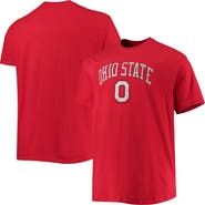 Champion Men's Champion Scarlet Ohio State Buckeyes Big & Tall Arch Over Wordmark T-Shirt