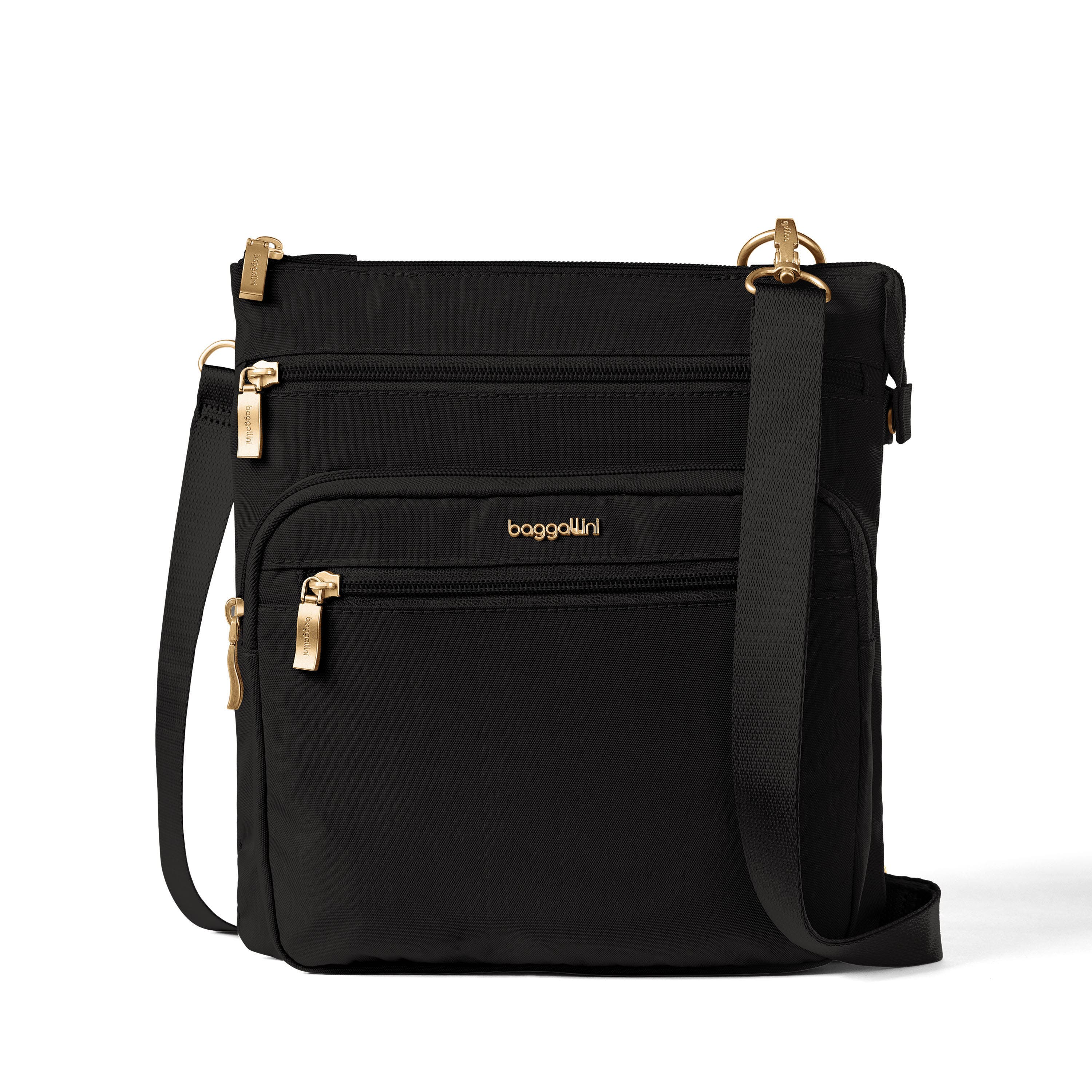 Out And About Crossbody Bag, Main, color, Black with Gold Hardware