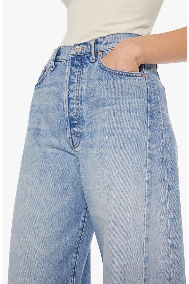 Pipe Dream Button Sneak High Waist Wide Leg Jeans, Alternate, color, LEAP AT THE CHANCE