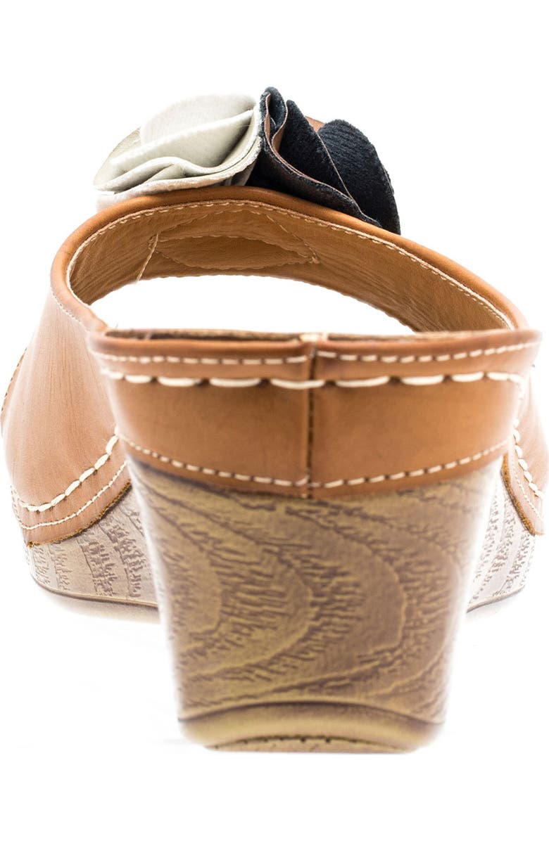 GOOD CHOICE NEW YORK Sydney Floral Platform Wedge Sandal, Alternate, color, Tan