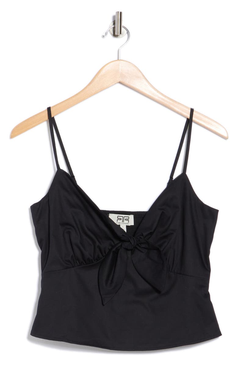 Robert Rodriguez Bristal Front Tie Camisole, Alternate, color, Black Beauty