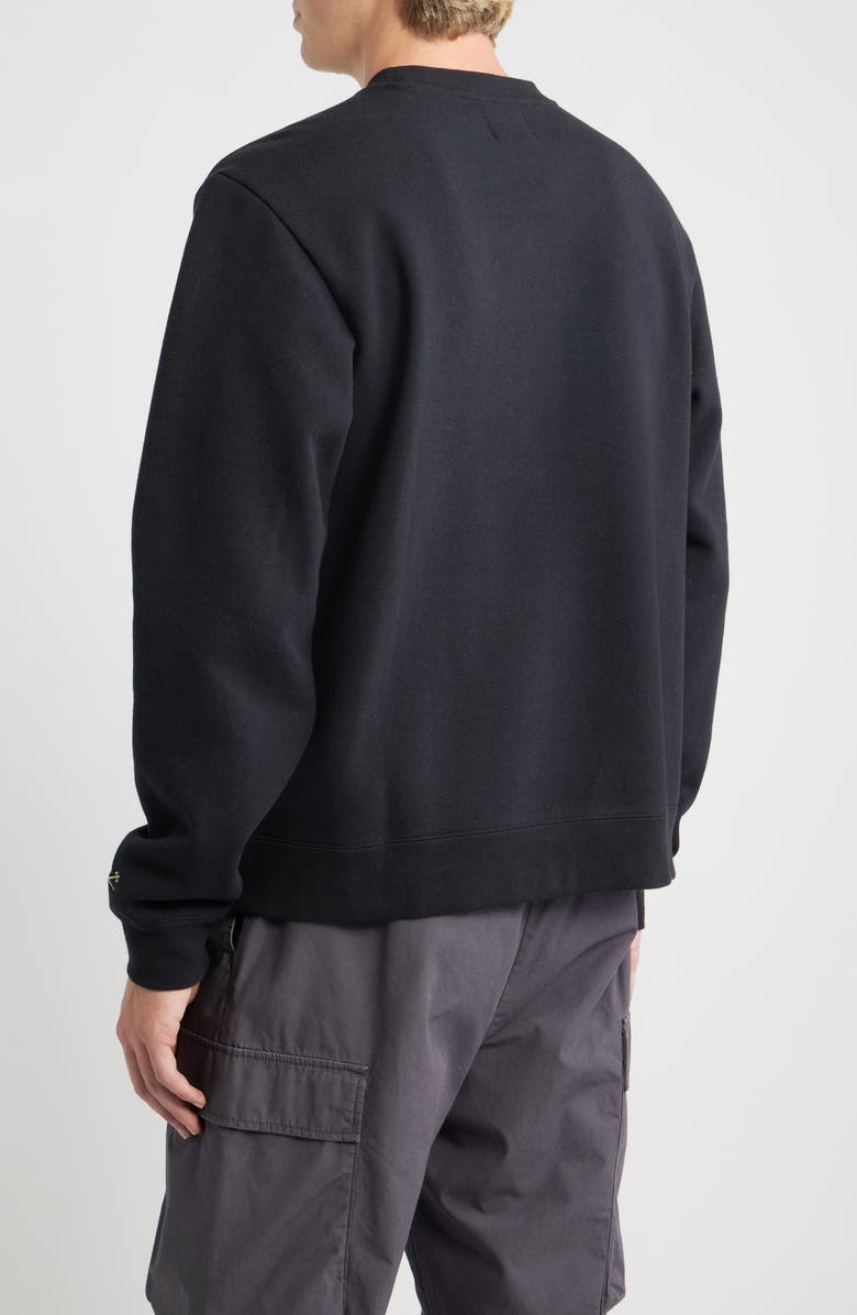 DARK SEAS Waterloo Logo Appliqué Crewneck Sweatshirt, Alternate, color, Black