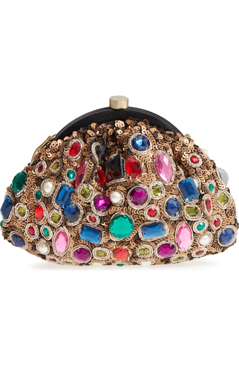 Steve Madden Jewel Frame Pouch, Main, color,