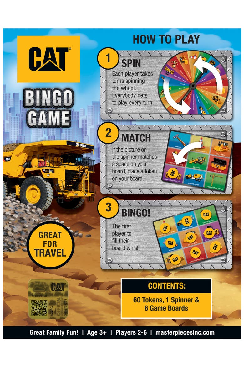 CAT - Caterpillar Bingo Game, Alternate, color, Multicolor