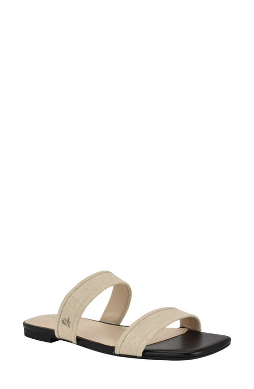 Calvin Klein Felisa Two-strap Sandal In Medium Natural
