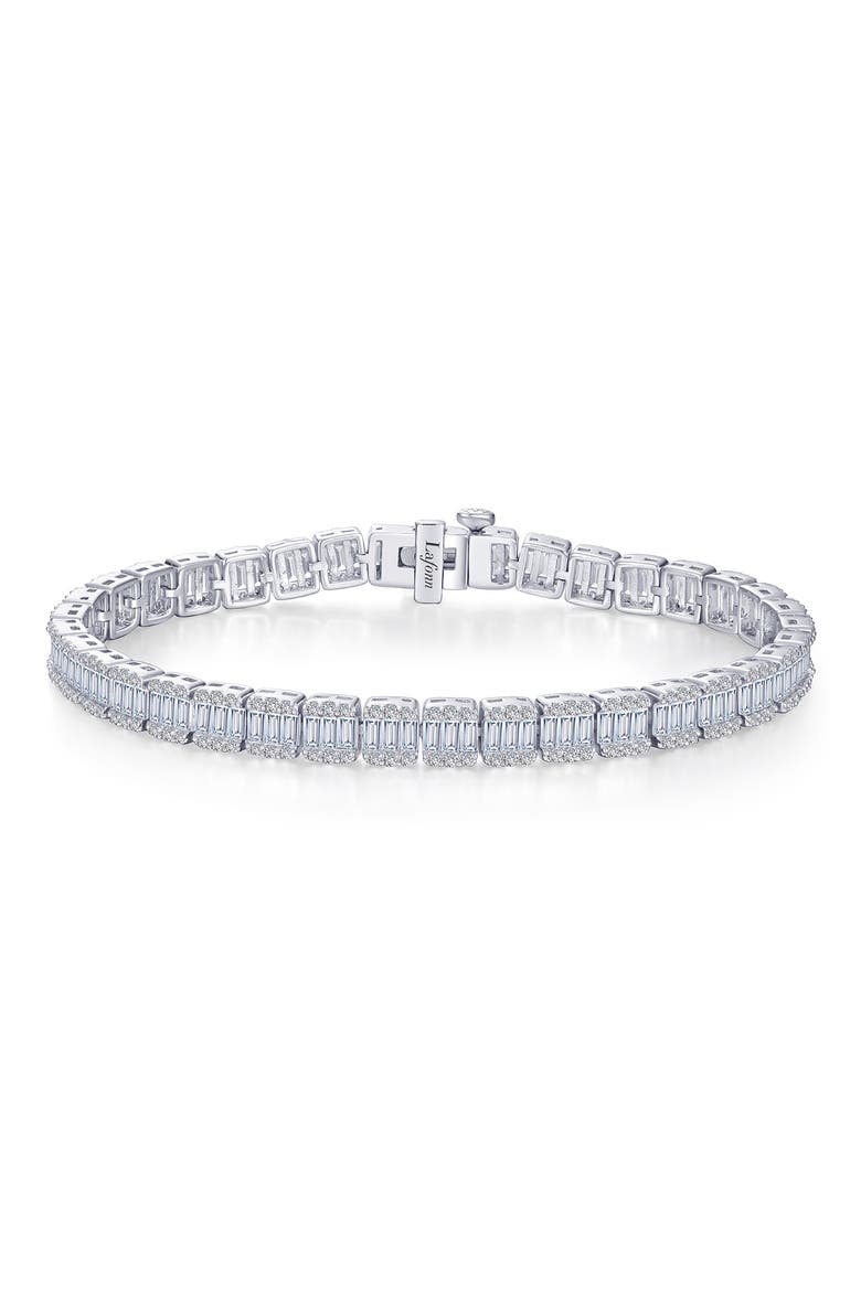 Classic Baguette Tennis Bracelet, Main, color, WHITE