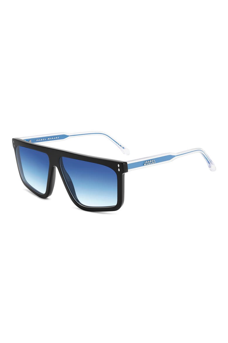 61mm Shield Sunglasses, Main, color, BLACK