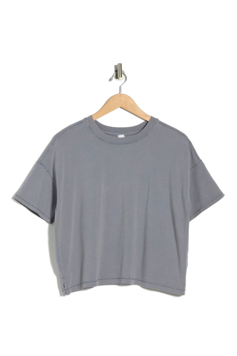 Stone Wash Boxy Crop T-Shirt, Alternate, color, WEATHERVANE