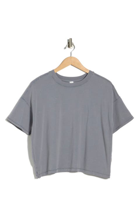 Stone Wash Boxy Crop T-Shirt