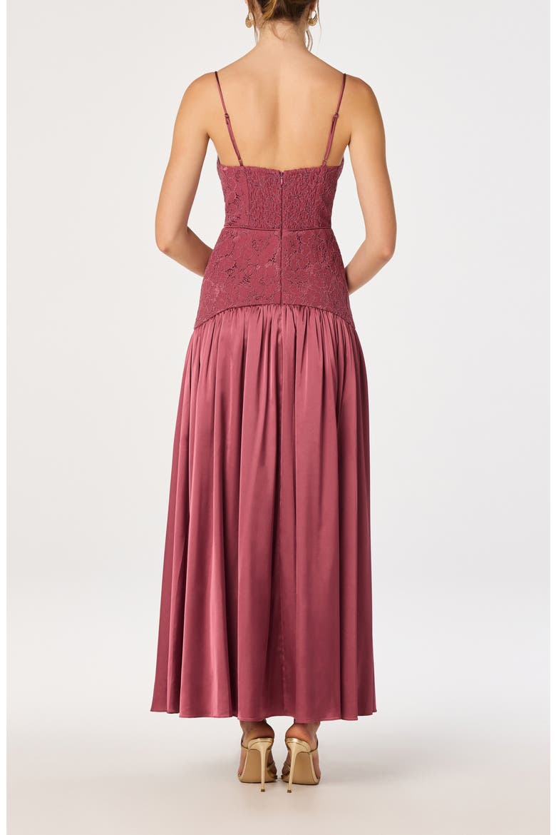 Kaylani Lace Bodice Maxi Dress, Alternate, color, MAUVE