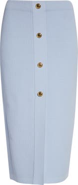 ST. JOHN Mixed Stitch Flatback Rib Skirt