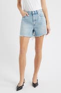 FRAME The Everyday Fray Hem High Waist Denim Shorts