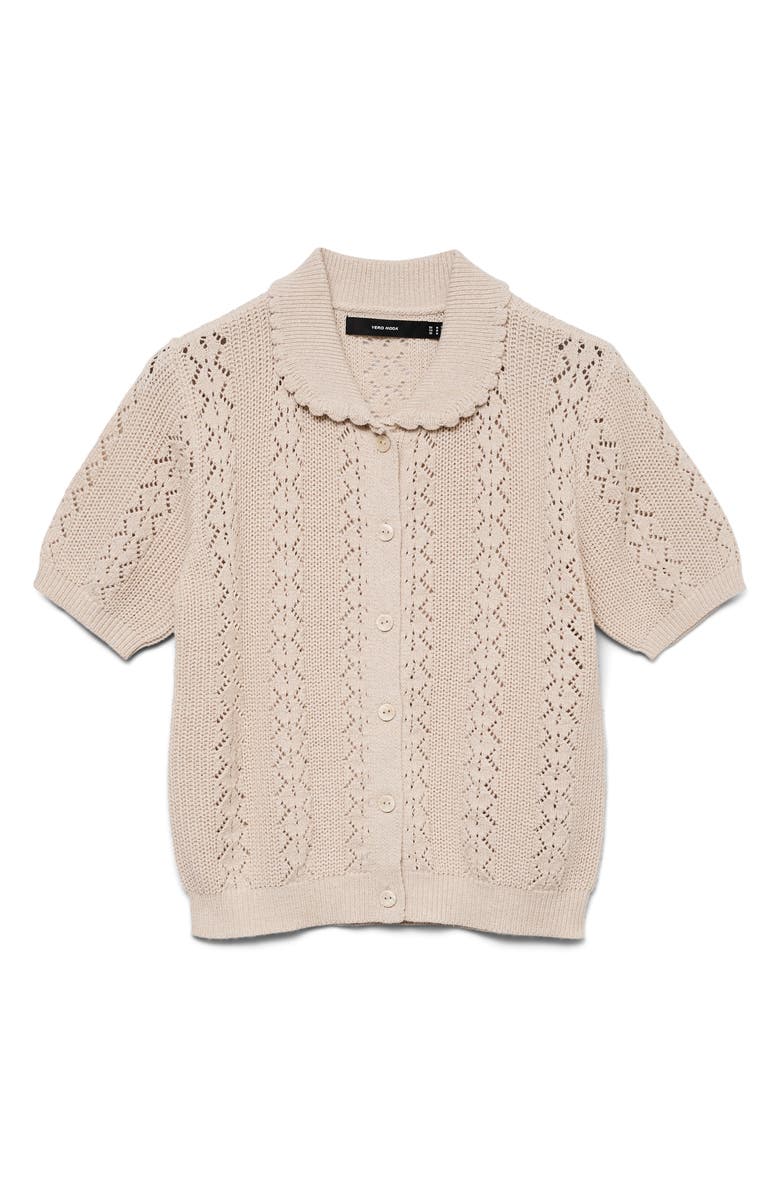 VERO MODA Daria Pointelle Cardigan, Alternate, color, 