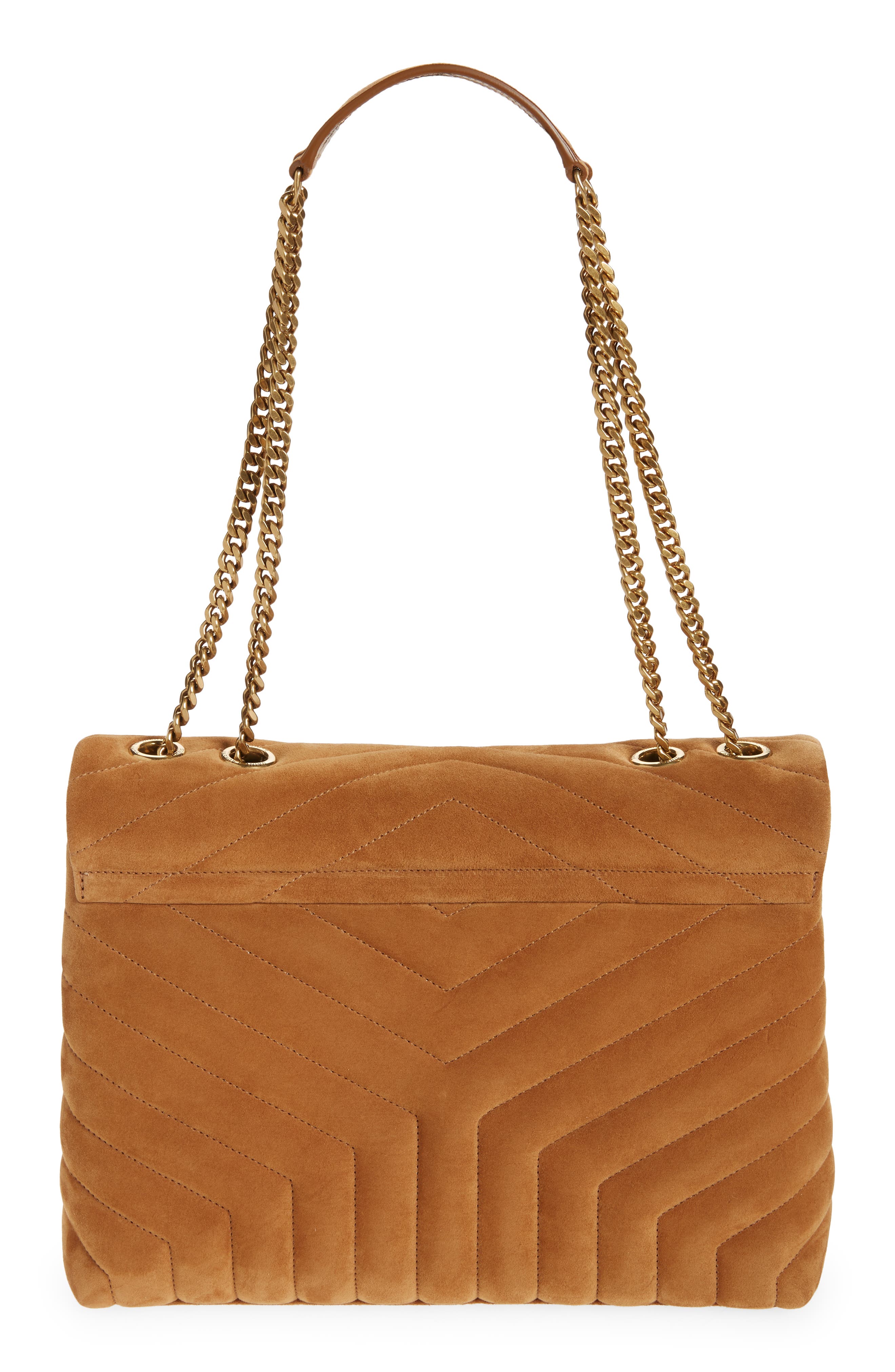 Saint Laurent Medium LouLou Quilted Suede Shoulder Bag, Alternate, color, 