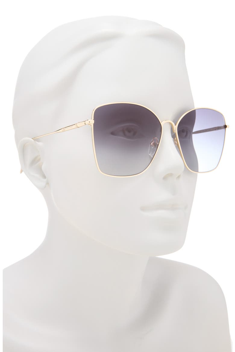 Roseau 60mm Gradient Square Sunglasses, Alternate, color, GOLD/ SMOKE