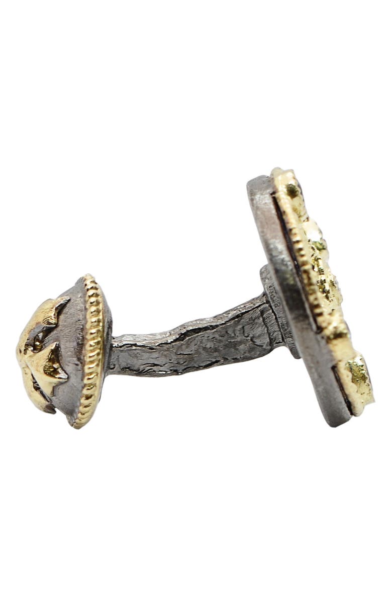 Armenta White Diamond & Sapphire Royal Cuff Links, Alternate, color, Blue