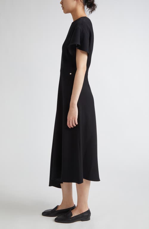Herno Asymmetric Cady Dress In Black