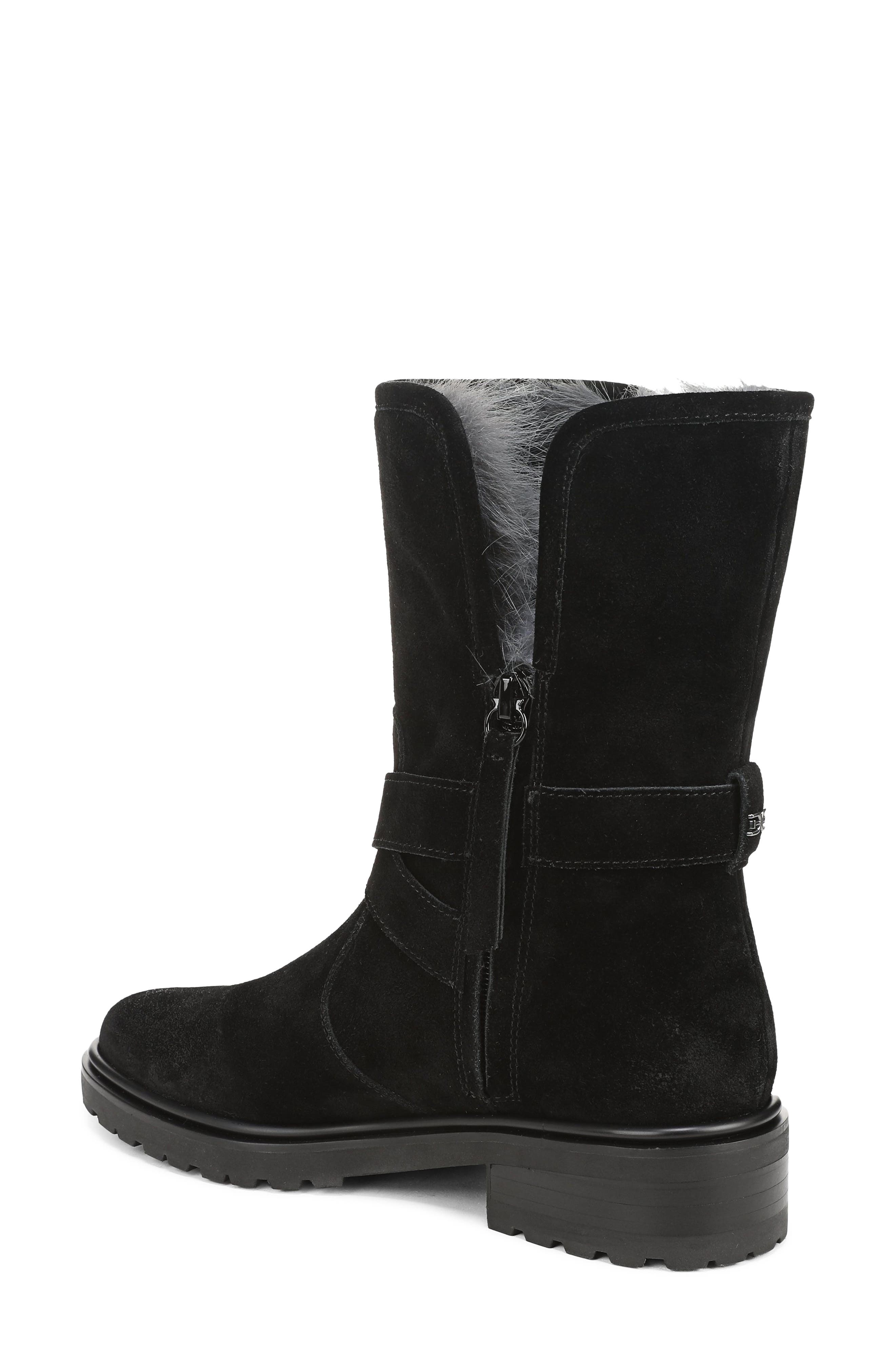Sophi Boot with Faux Shearling Trim, Alternate, color, BLACK