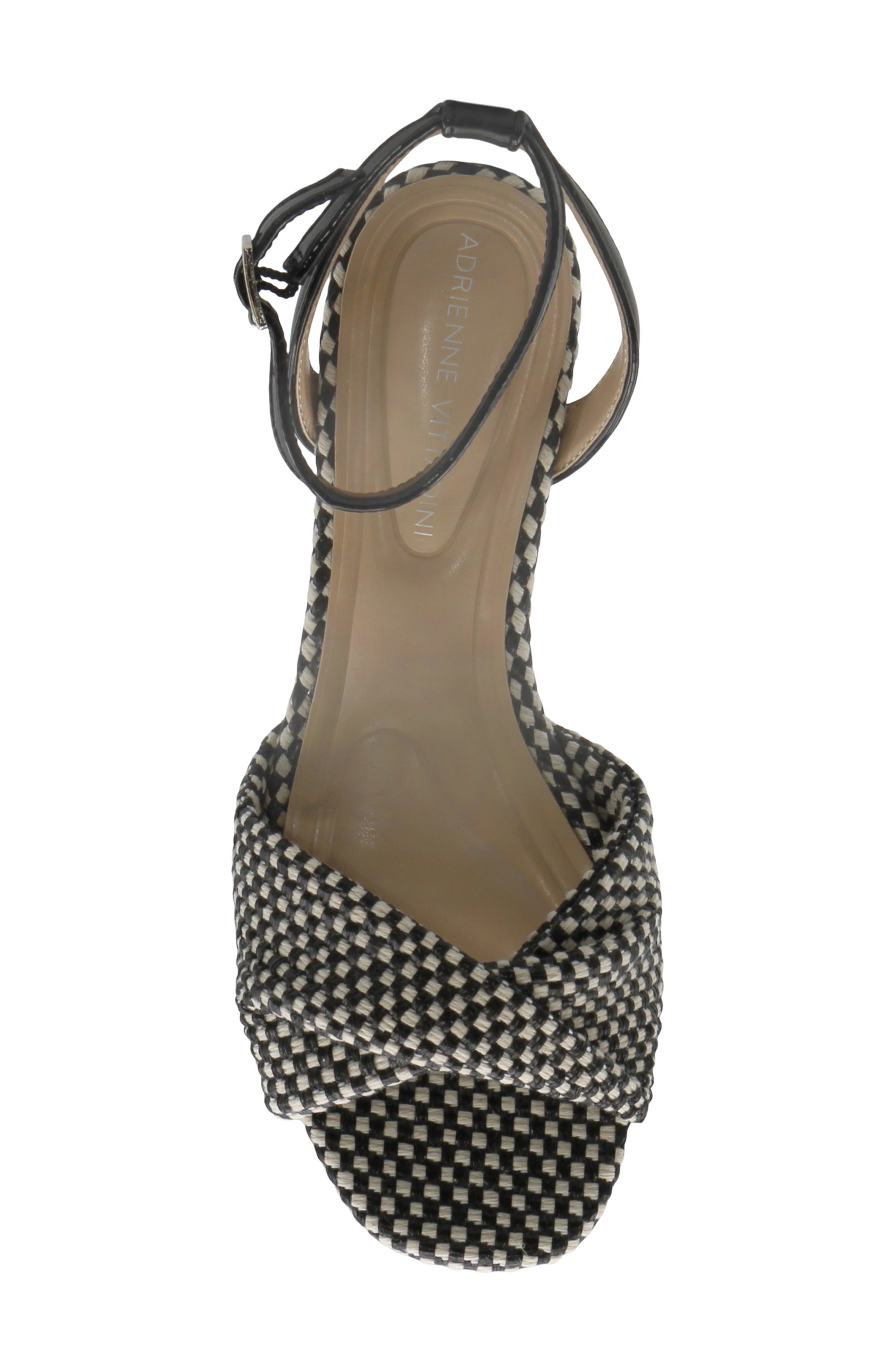 Adrienne Vittadini Angi Wedge Heel Sandal, Alternate, color, Black