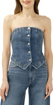 Silver Jeans Co. Denim Corset Top
