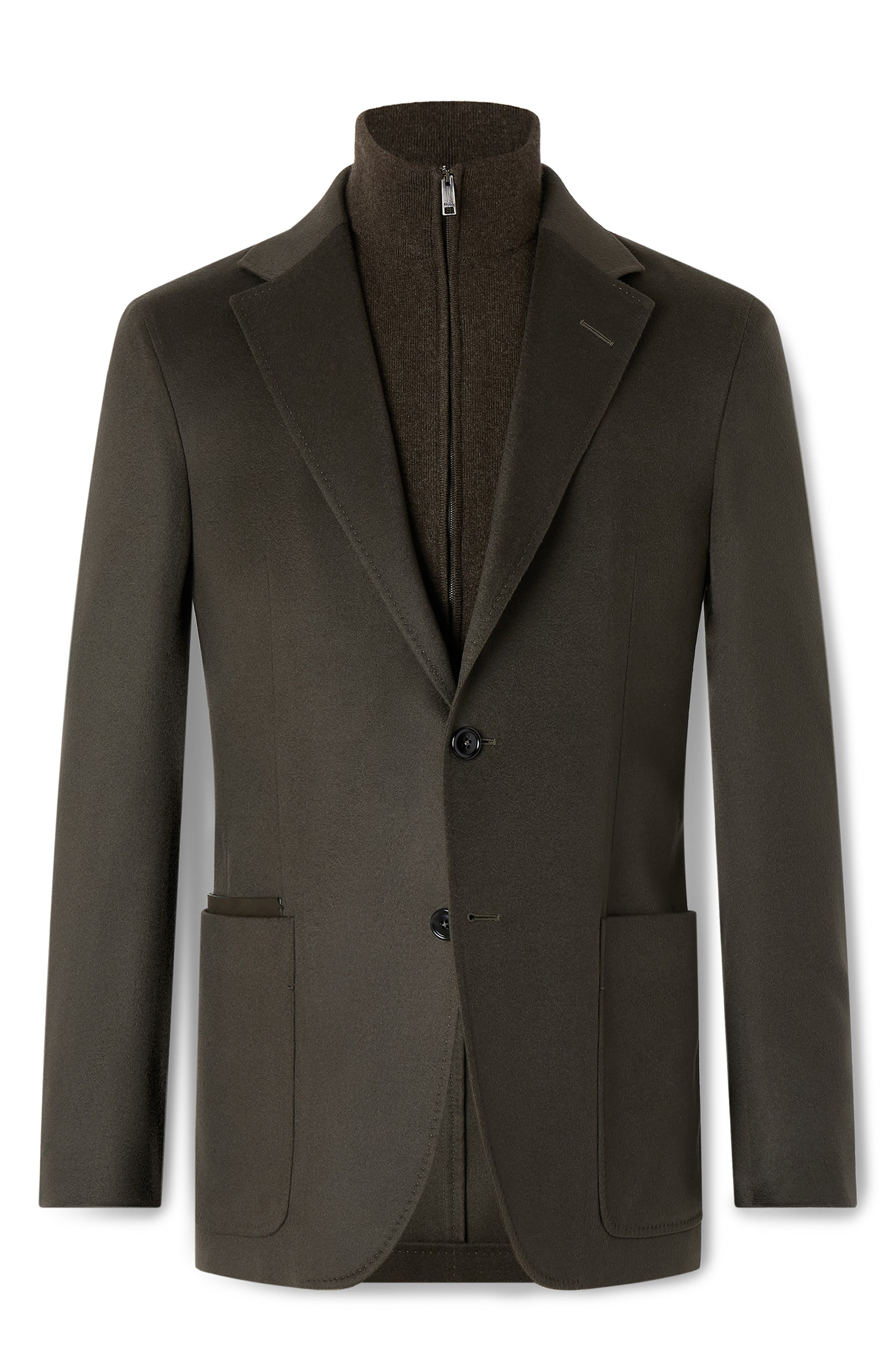 ZEGNA Oasi Cashmere Sport Coat with Detachable Bib (Men) | Nordstrom