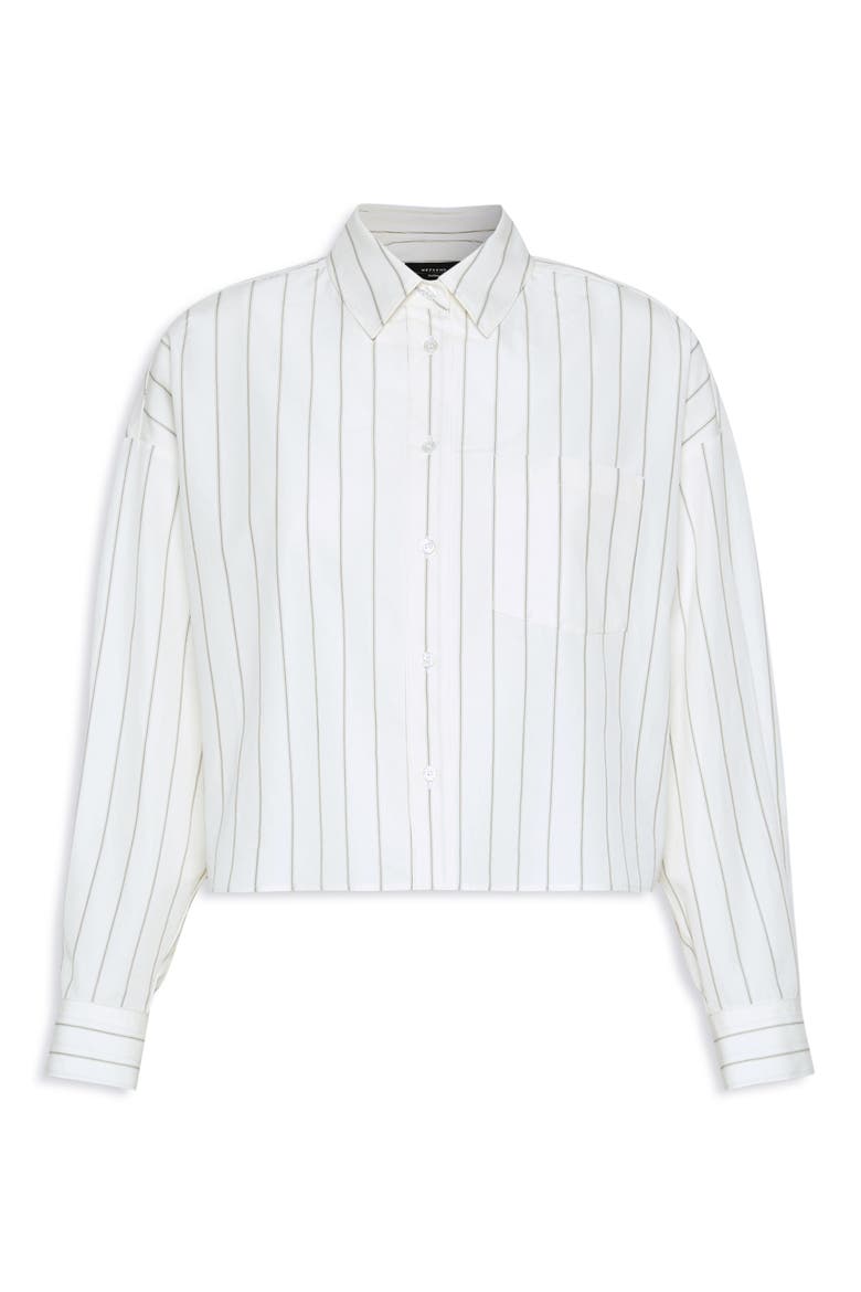 Certosa Pinstripe Cotton Shirt, Alternate, color, BROWN