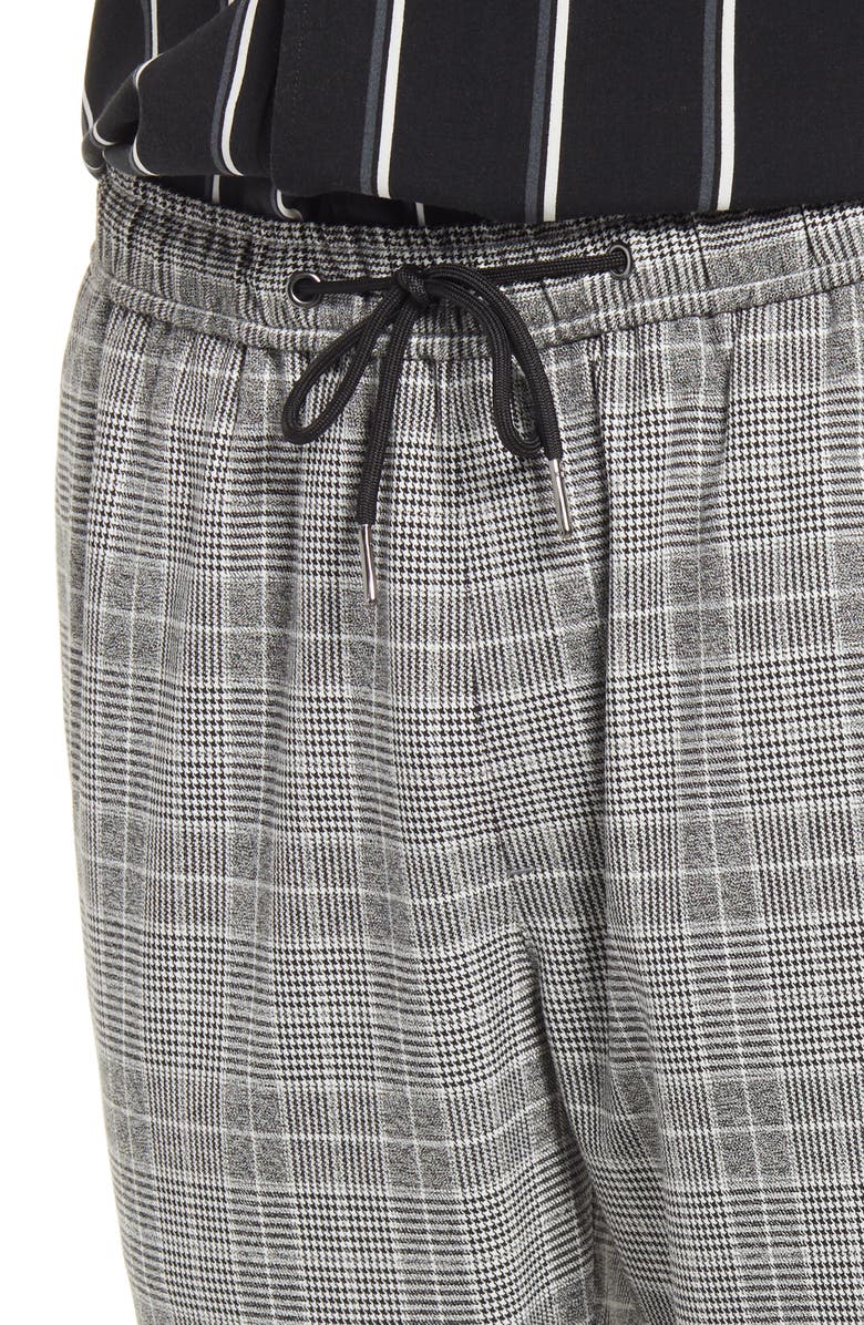 Open Edit Men's E-Waist Plaid Stretch Pants, Alternate, color,