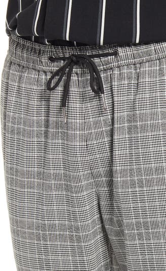 Open Edit Men's E-Waist Plaid Stretch Pants | Nordstrom