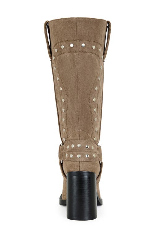 Azalea Wang Cirilla Studded Boot In Brown
