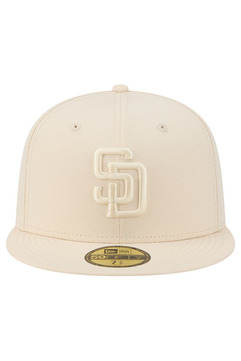 Men's New Era Cream San Diego Padres Color Pack 59FIFTY Fitted Hat, Alternate, color, Cream