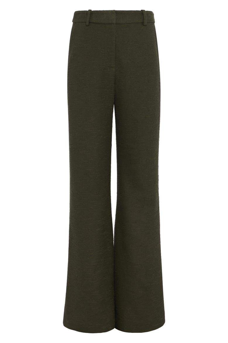 Pilar Tweed Wide Leg Pants, Alternate, color, ARMY