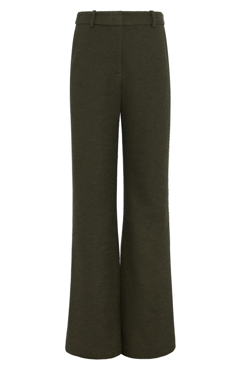L'AGENCE Pilar Tweed Wide Leg Pants, Alternate, color, Army