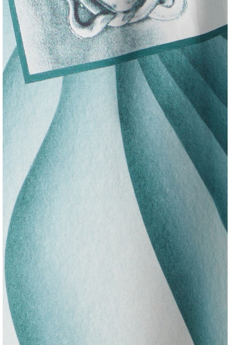The Vortex Print Cotton Poplin Camp Shirt, Alternate, color, LIGHT TEAL