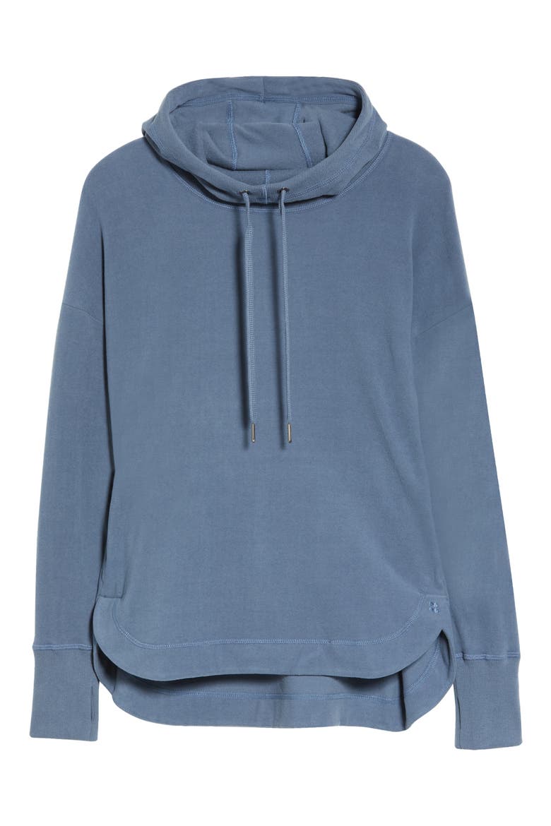Escape Fleece Hoodie, Alternate, color, STEEL BLUE