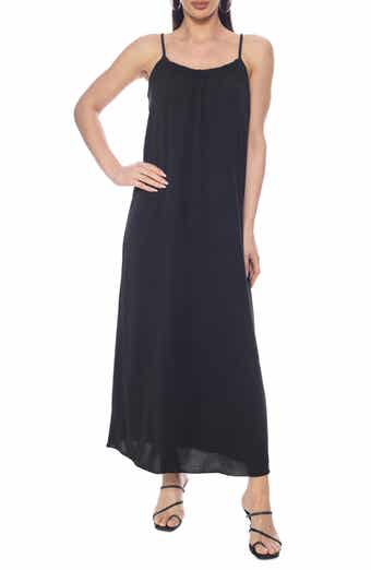 TASH AND SOPHIE Ruched Neck Maxi Dress
