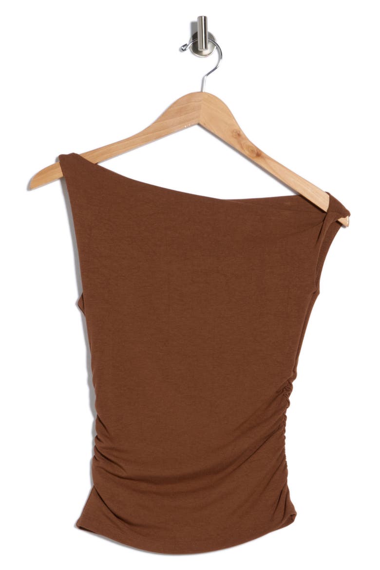 Off The Shoulder Top, Alternate, color, BROWN