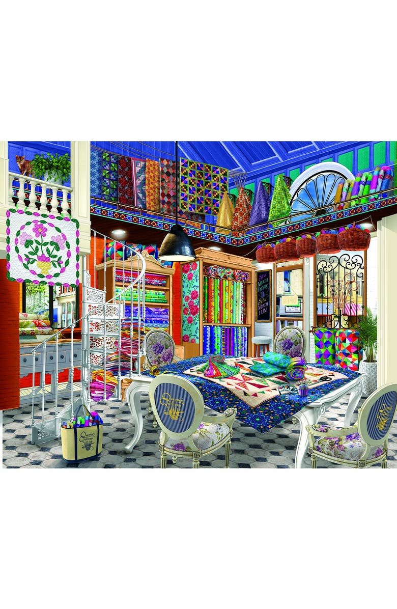 Sunsout Queenie's Quiltery 1000 piece Jigsaw Puzzle for Adults, Alternate, color, Multicolor