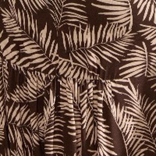 Live Unlimited Leaf Print Drawstring Sleeve Dress In Brown