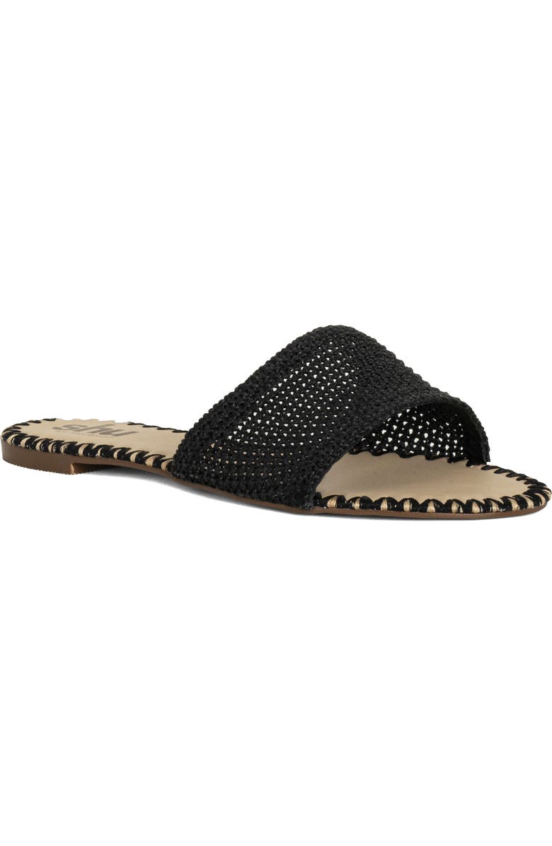 SHUSHOP Dixie Slide Sandal, Main, color, Black