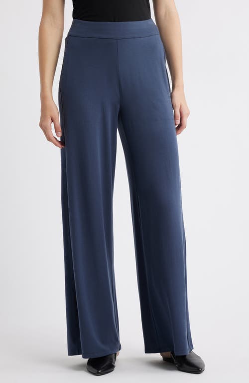 Eileen Fisher High Waist Wide Leg Pants In Blue