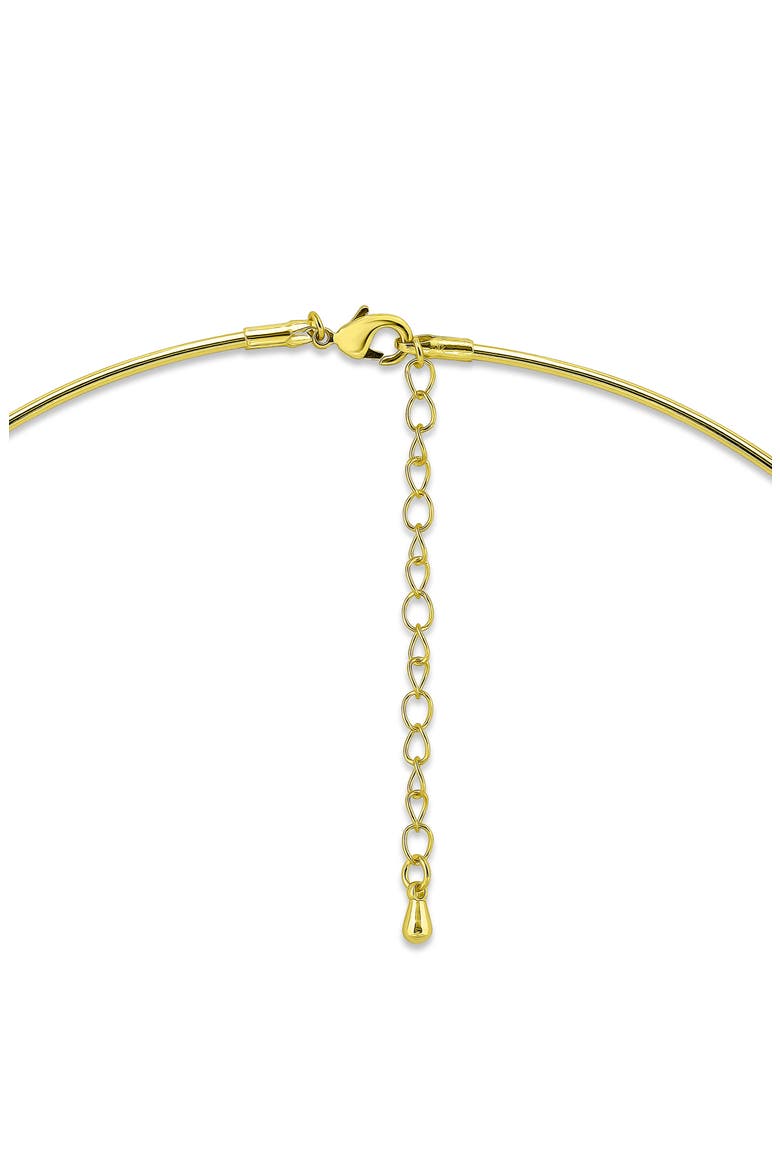 Cubic Zirconia Pavé Pendant Collar Necklace, Alternate, color, GOLD