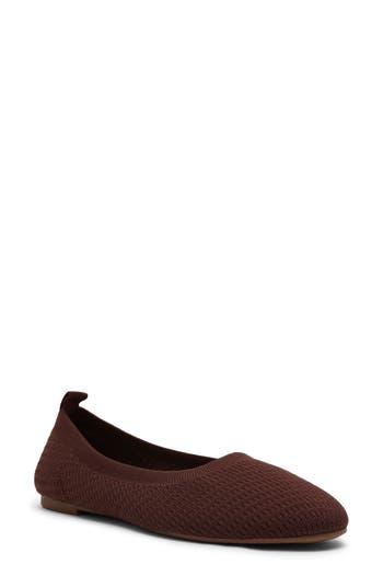Anne Klein Joyy Knit Ballet Flat In Brown