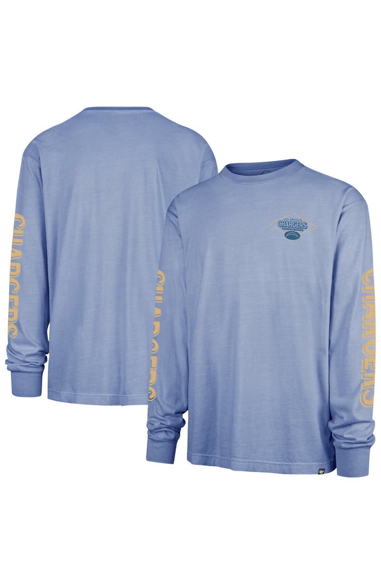 '47 Men's '47 Powder Blue Los Angeles Chargers Cairn Ravine Foundation Long Sleeve T-Shirt, Alternate, color, Powder Blue