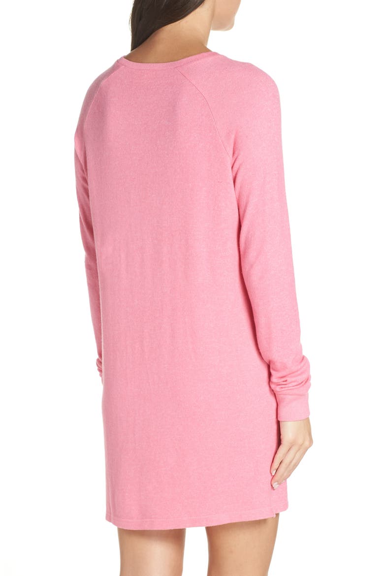 Warm Me Up Raglan Sleep Shirt, Alternate, color, PINK ZENNA RUDOLF
