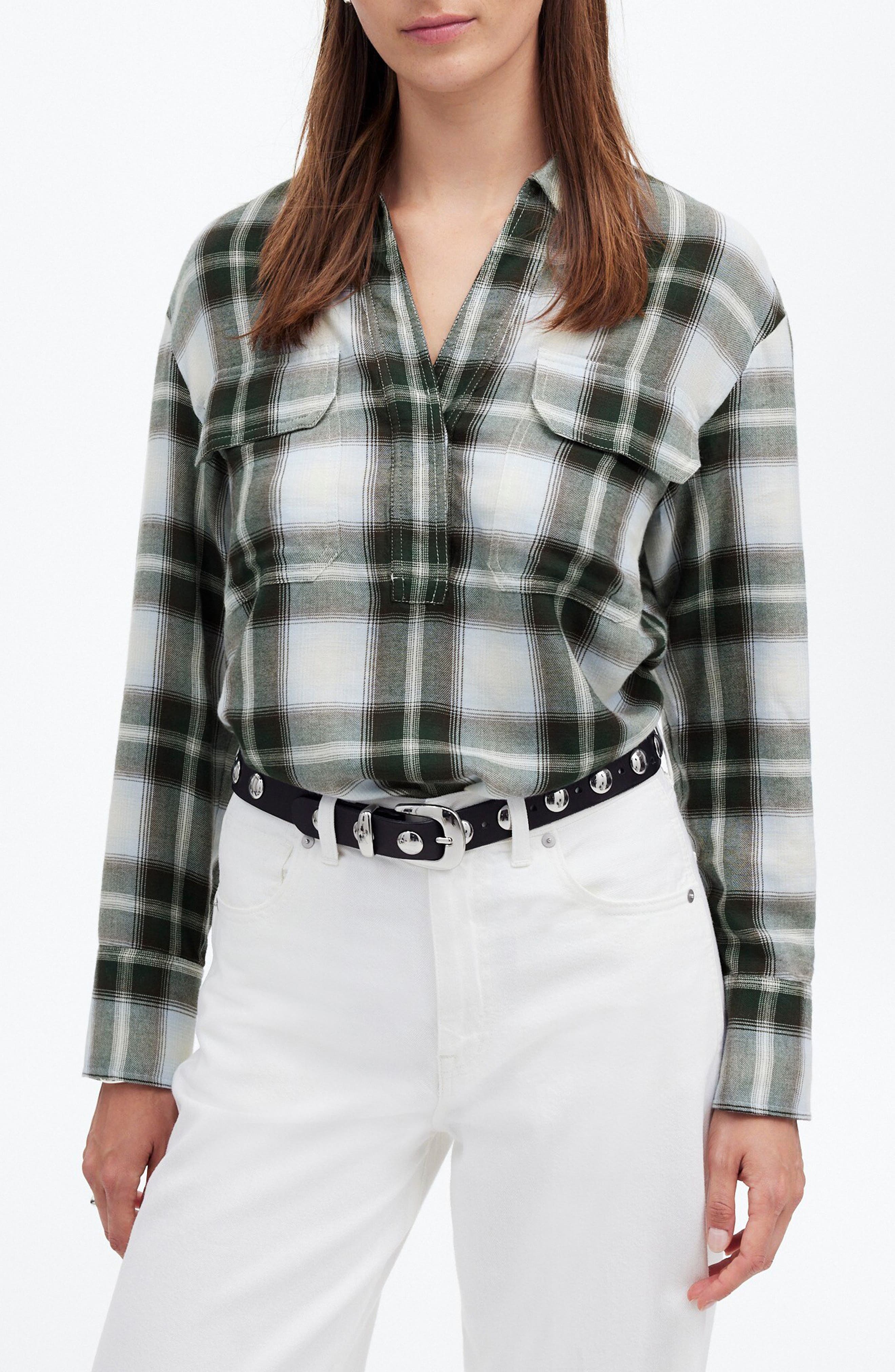 Madewell Plaid Popover Shirt