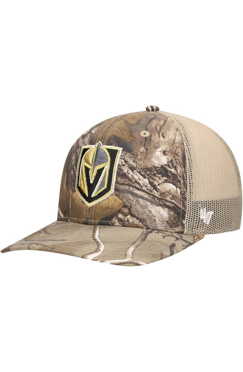 '47 Men's '47 Realtree Camo Vegas Golden Knights Logo Trucker Adjustable Hat, Main, color, 